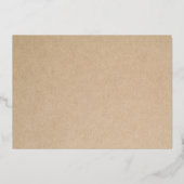 Simple Elegant Gold Rustic Funeral Thank You Card Folie Uitnodiging (Achterkant)