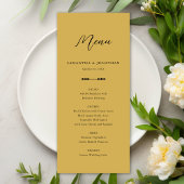 Simple Elegant Gold Wedding Reception Menu