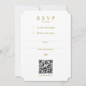Simple elegant golden chinese wedding invitation  kaart (Achterkant)