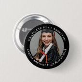 Simple Elegant Graduate Photo Graduation Ronde Button 5,7 Cm (Voorkant /achterkant)