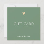 Simple Elegant Green Faux Gold Heart Beauty (Voorkant)