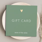 Simple Elegant Green Faux Gold Heart Beauty