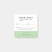 Simple Elegant Green White Salon Appointment Post-it® Notes (Voorkant)