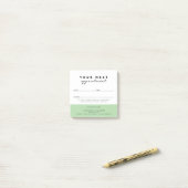 Simple Elegant Green White Salon Appointment Post-it® Notes (Op bureau)