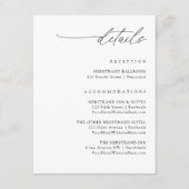 Simple Elegant Handwriting Wedding Details Informatiekaartje (Voorkant)