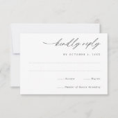 Simple Elegant Handwriting Wedding RSVP Kaartje (Voorkant)