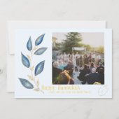 Simple Elegant Hannukah Card Feestdagenkaart (Voorkant)