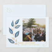 Simple Elegant Hannukah Card Feestdagenkaart (Voorkant / Achterkant)