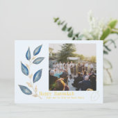 Simple Elegant Hannukah Card Feestdagenkaart (Staand voorkant)