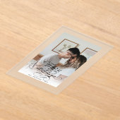 Simple Elegant Happy Holidays Photo Christmas Card Acryl Uitnodigingen (Laagn)