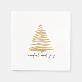 Simple Elegant Holiday Gold Party Napkins Servet (Voorkant)