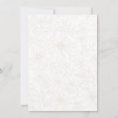 Simple Elegant Ivory Floral Garden Wedding Kaart (Achterkant)