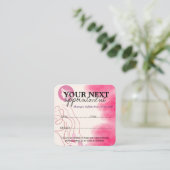 Simple Elegant Light Pink Beauty Salon Afsprakenkaartje (Staand voorkant)