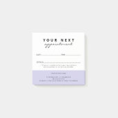 Simple Elegant Lilac White Salon Appointment Post-it® Notes (Voorkant)