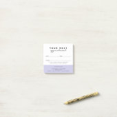 Simple Elegant Lilac White Salon Appointment Post-it® Notes (Op bureau)