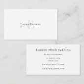 Simple Elegant Luxury Style Monogram Visitekaartje (Voorkant / Achterkant)