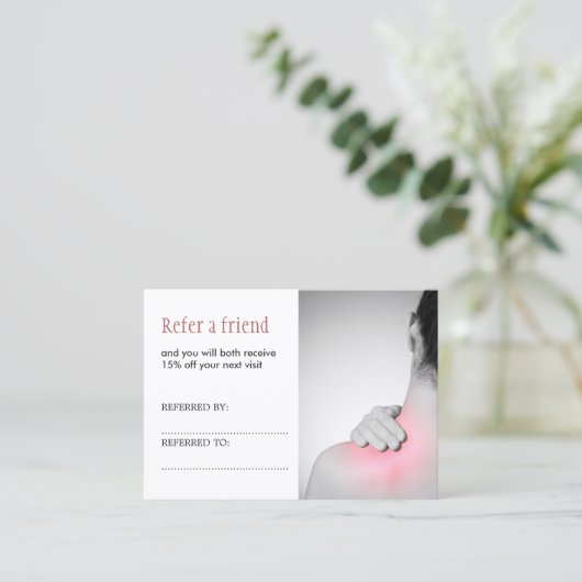 Simple Elegant Massage Therapist Reference Kaart (Staand voorkant)