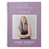 Simple Elegant Memorial Funeral Book Notitieboek (Voorkant)