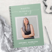 Simple Elegant Memorial Funeral Book Notitieboek