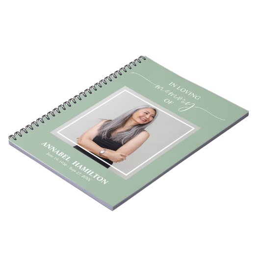 Simple Elegant Memorial Funeral Book Notitieboek (Linkerzijde)