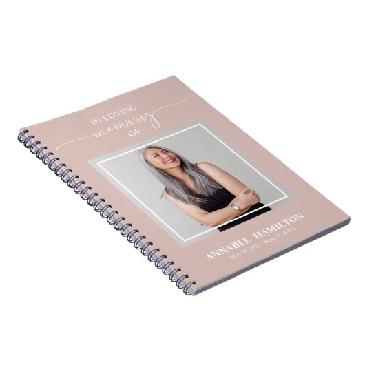 Simple Elegant Memorial Funeral Book Notitieboek (Rechterzijde)