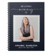Simple Elegant Memorial Funeral Book Notitieboek (Voorkant)