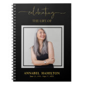 Simple Elegant Memorial Funeral Book Notitieboek (Voorkant)