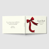 Simple Elegant Minimalist Red Bow Gastenboek (Volledig)