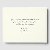 Simple Elegant Minimalist Red Bow Gastenboek (Achterkant)