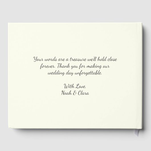 Simple Elegant Minimalist Red Bow Gastenboek (Achterkant)