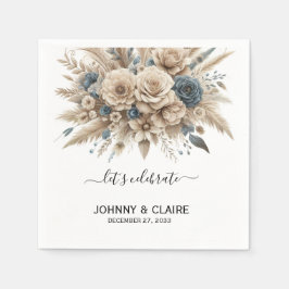 Simple Elegant Modern Boho Pampas Grass Classic Servet