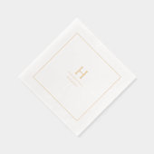 Simple Elegant Modern Classy Luxe Family Monogram Folie Servetten (Rechts)