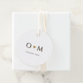 Simple Elegant Modern Classy Luxury Monogram Bedankjes Labels (In situ)