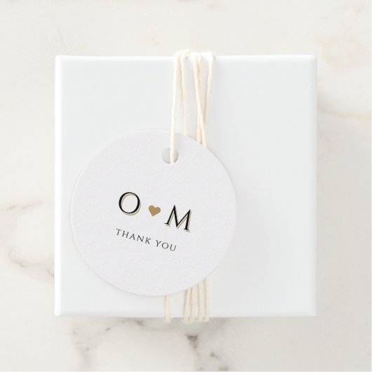 Simple Elegant Modern Classy Luxury Monogram Bedankjes Labels (In situ)