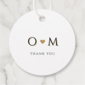 Simple Elegant Modern Classy Luxury Monogram Bedankjes Labels (Voorkant)