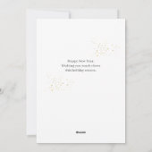 Simple Elegant Modern Happy New Year Four Photo Feestdagenkaart (Achterkant)