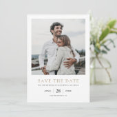 Simple Elegant Modern Multi Photo Wedding Save The Date (Staand voorkant)