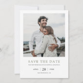 Simple Elegant Modern Multi Photo Wedding  Save The Date (Voorkant)