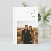 Simple Elegant Modern Photo Wedding Budget Save The Date (Staand voorkant)