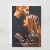 Simple Elegant Modern Photo Wedding Save the Date (Voorkant)