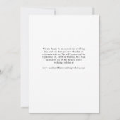 Simple Elegant Modern Photo Wedding Save the Date (Achterkant)