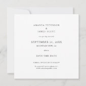 Simple Elegant Modern Photo Wedding Verloving Save The Date (Achterkant)
