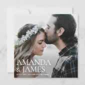 Simple Elegant Modern Photo Wedding Verloving Save The Date (Voorkant)