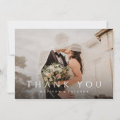 Simple Elegant Modern Wedding Photo Bedankkaart (Voorkant)