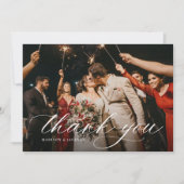 Simple Elegant Modern Wedding Photo Bedankkaart (Voorkant)