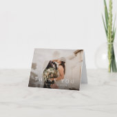 Simple Elegant Modern Wedding Photo Bedankkaart (Voorkant)