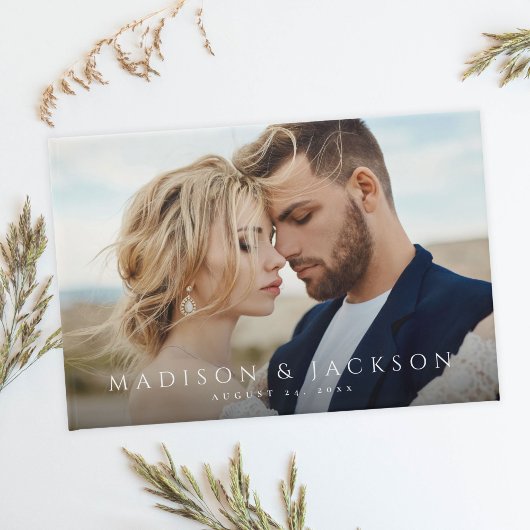 Simple Elegant Modern Wedding Photo Gastenboek