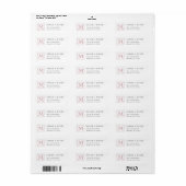 Simple Elegant Monogram Initial Return Address Etiket (Full Sheet)