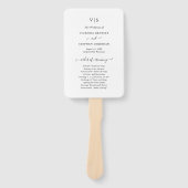 Simple Elegant Monogram Wedding Program Handwaaier (Voorkant)