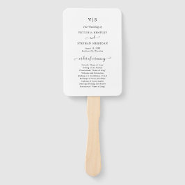Simple Elegant Monogram Wedding Program Handwaaier